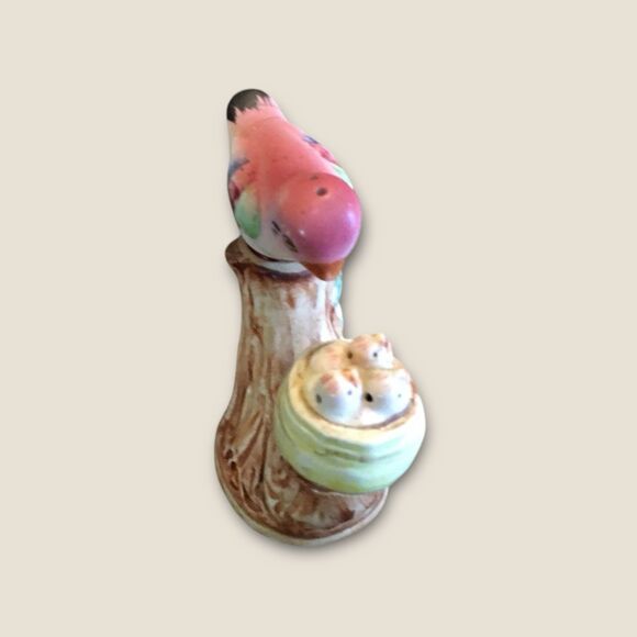 Vtg 1950's Bird With Next in Tree, Japan Colorful, good Condition - Picture 2 of 4